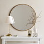 Hanah Home Espejo Decorativo Yuvarlak Ceviz A707 Nogal